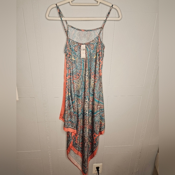 NWT Anthropologie Tiny Dress Women XS Boho Floral Colourful Flowy Orange Blue - Picture 2 of 9
